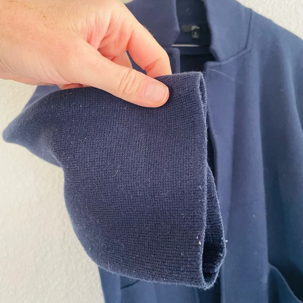 J. Crew Navy Blue Sweater Blazer Jacket